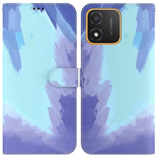 Til Honor X5 Akvarel Mønster Flip Læder Telefonetui Winter Snow
