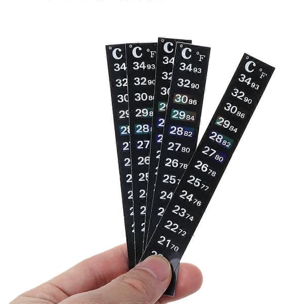5 stk vertikal digital temperaturvisning termometer stripe klistremerke husholdning—ls