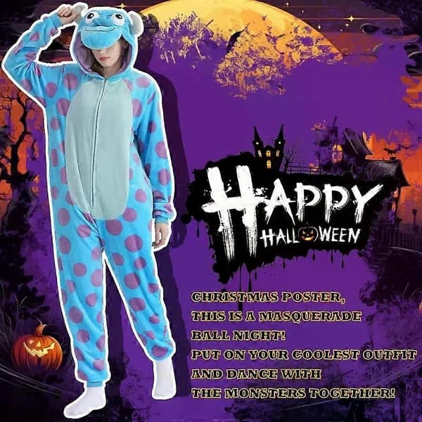 Sully Mike Monsters Inc Kostym Kigurumi Pyjamas Cosplay Pyjamas Klänning Kostym A A 110