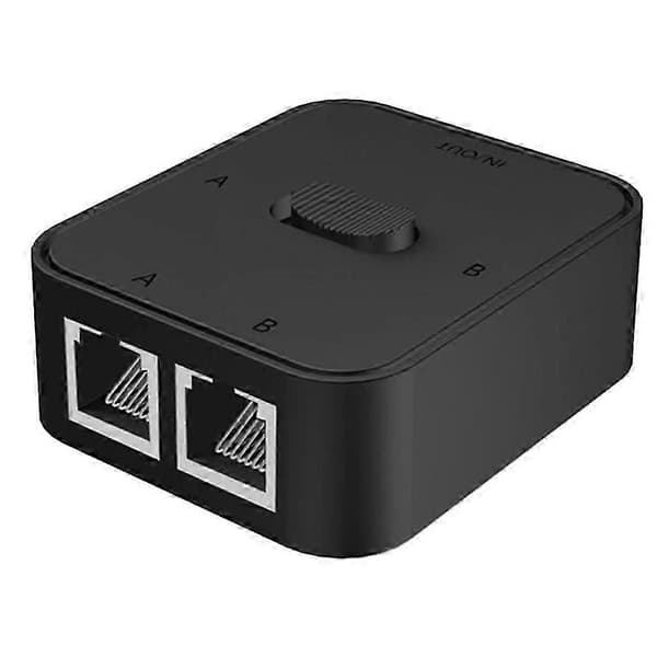2-ports Gigabit Ethernet-switch, hvid Black