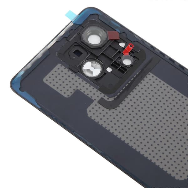 För Realme GT 7 KOMPATIBELt batteribakstycke med kameralinsram Black