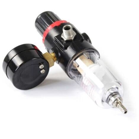 Lufttrykkregulator og vannutskiller og trykkmåler opptil 7 bar 9,51 mm (1/8") 12,91 (1/4")
