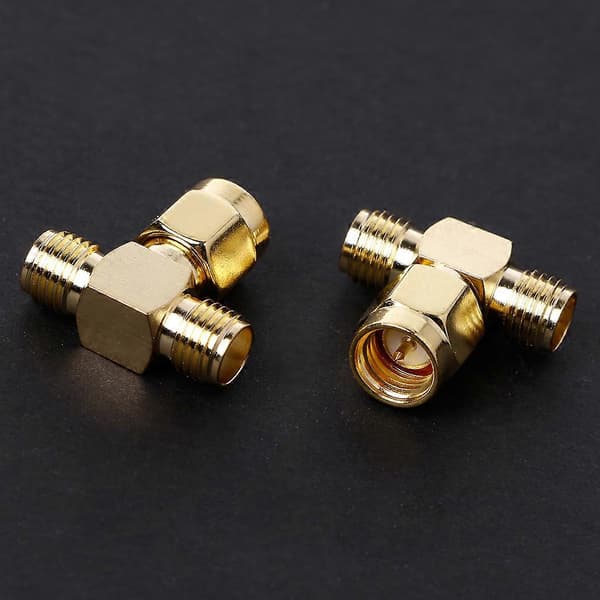 10 STK 3-vejs splitter SMA han til to SMA hun Triple T RF-adapterstik – ls