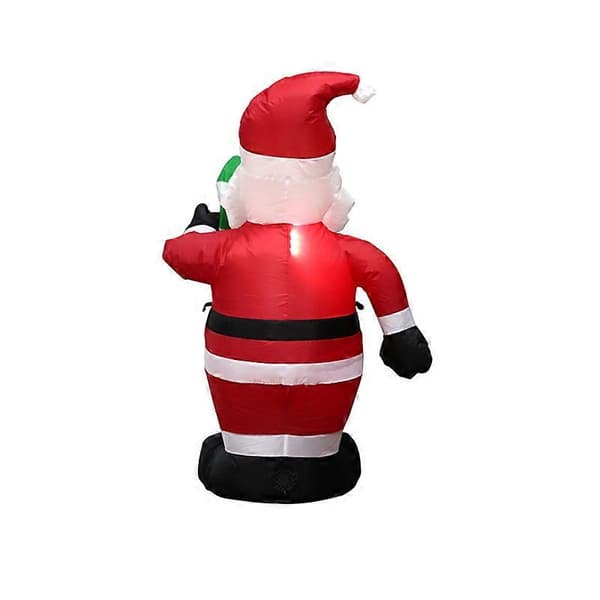 Jättestor LED Jul Tomte Uppblåsbar Gårdsbelysning Utomhusdekoration EU plug