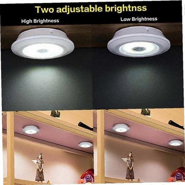 LED trådløst nattlys 3W supersterkt underskapslys dimbart garderobeskap soveromsskap – LS