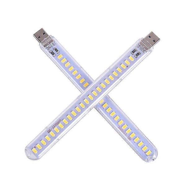 5V 12W USB LED nattlys 24 LED USB lesebordlampe boklys—ls white 1pc