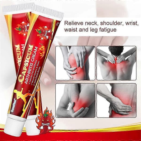 Capsicum leddgiktkrem for lindring av revmatiske ledd- og knesmerter 20g—ls 1pc