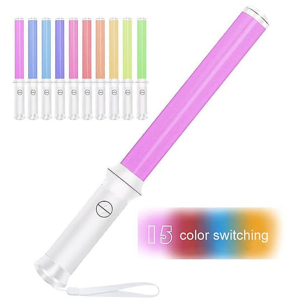 15 mønstre Glow Sticks Koncert Support Stick til nattefestindretning Glødende 3W tilbehør Lys A