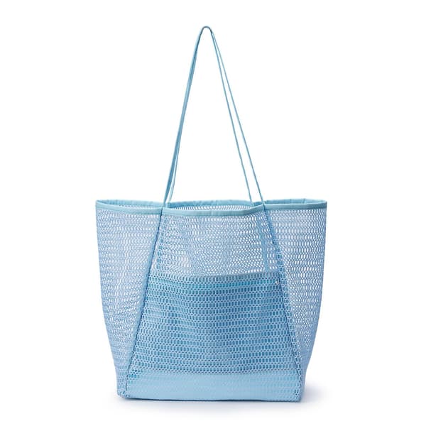 Mesh strandveske for kvinner skulderveske – ls blue