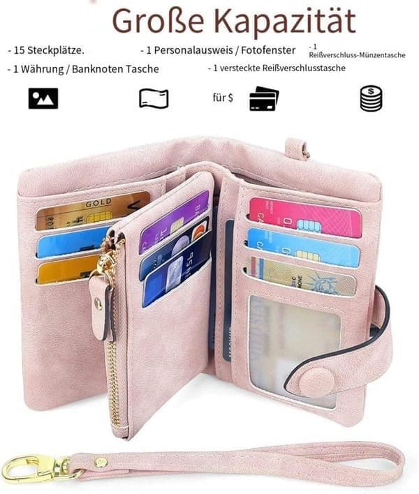 Plånbok Dam Kort RFID-skydd Plånbok Läder För Damer - Mjuk