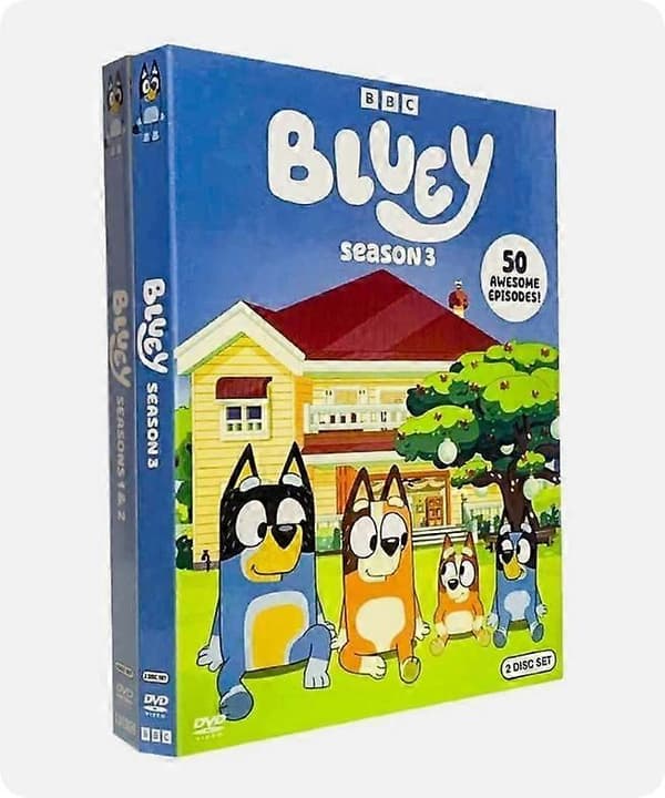 Bluey: Den Komplette TV-Serie, Sæson 1-3 (DVD 6-Disc Box-Sæt) Engelsk Version