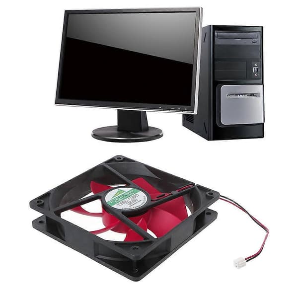 120x120x25mm Blæser 12V DC Børsteløs Køleblæser USB 2Pin PC Computer Kabinet Køler—ls
