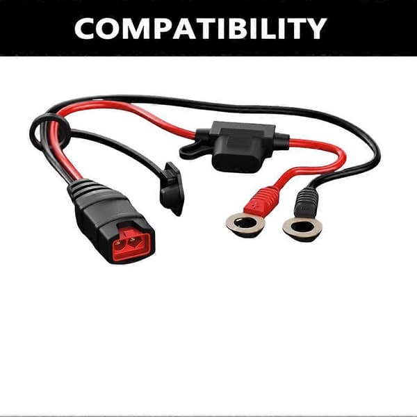 2-pak GC002 X-Connect til NOCO batterioplader tilbehør, M6 XL ringterminal, smart batterivedligeholdelsesopladerkabel