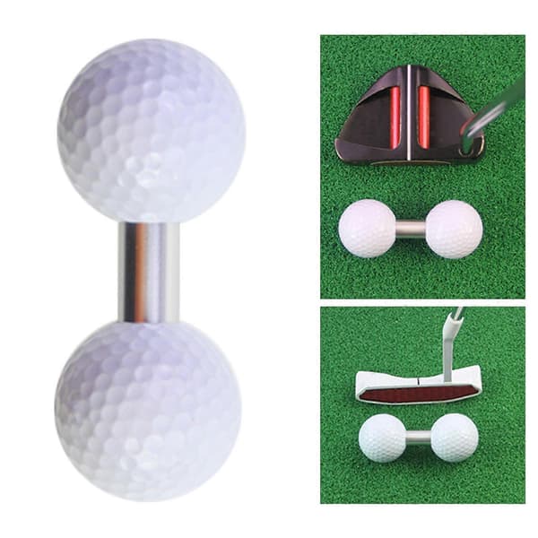 Puttingtræner med dobbelt puttingtræningsbold Golftræningsbold til puttingbalance [ls] Multicolor