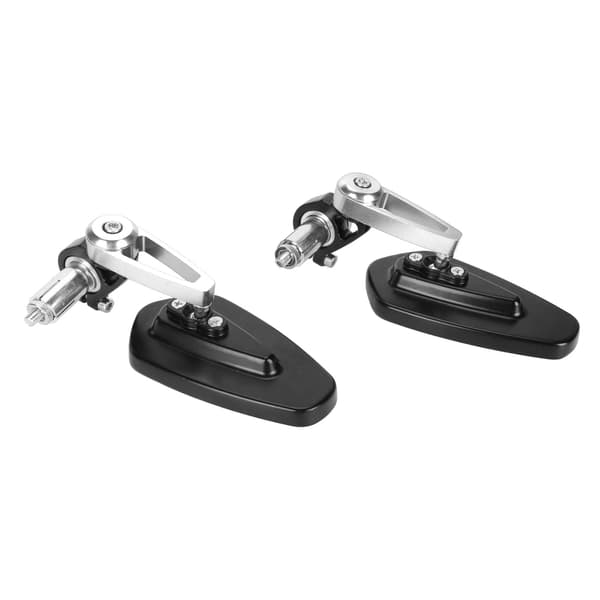 2 st motorcykel backspegel högupplöst klar sikt aluminiumlegering styr sidobackspeglar silver