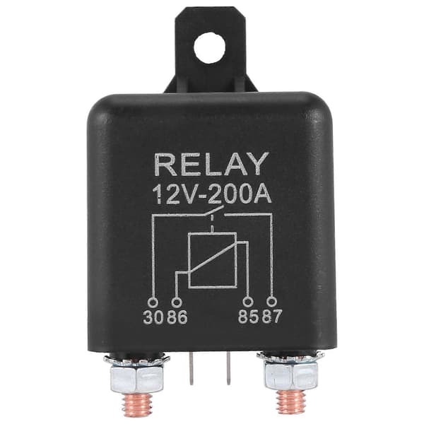 12V 200A Normalt Åben 4-Polet Relæ - Heavy Duty Bil/Båd Split Charge