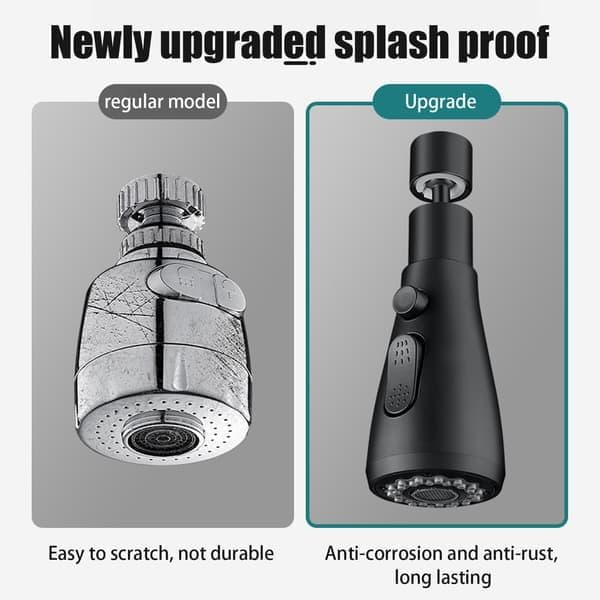 Swivel Shower Head for Kitchen Faucet Black Black