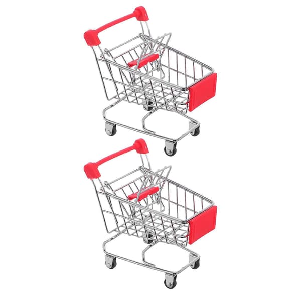 2 stk. Mini handlekurvleker Morsomme simuleringsvogn diverse oppbevaringskurver