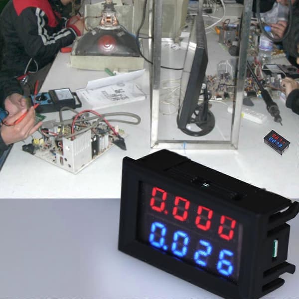 0,28\" Digital Voltmeter Ammeter DC 100V 10A Amp Spændingsstrømmåler Tester—ls