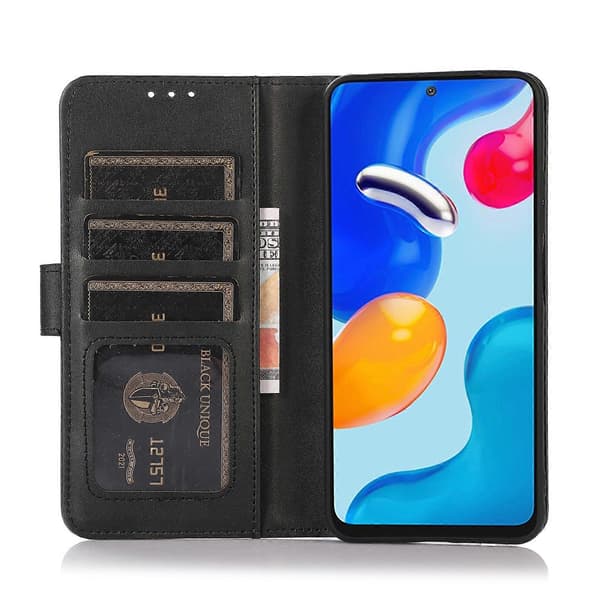 Til Nothing Phone 1 Lædertelefoncover med ko-tekstur Black