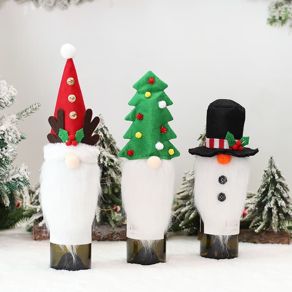 4 st julgransvinflaskset, Rudolph vinflaskset, kit