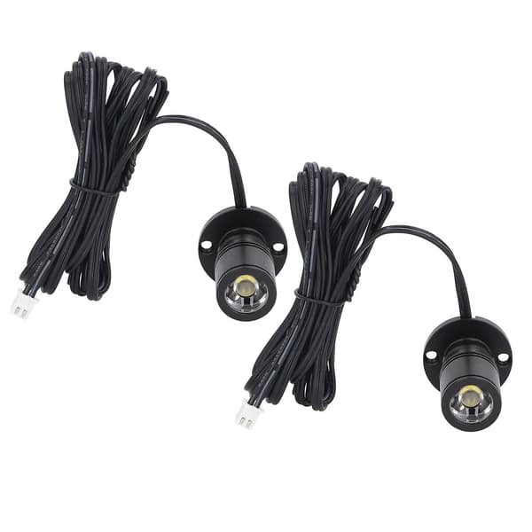 Dæmpbar Mini Spotlight 5V Mini LED Spotlight 1 til 2 Spotlights med Lysdæmper til Display Smykkeskab Veranda Sort—ls Black Warm Light