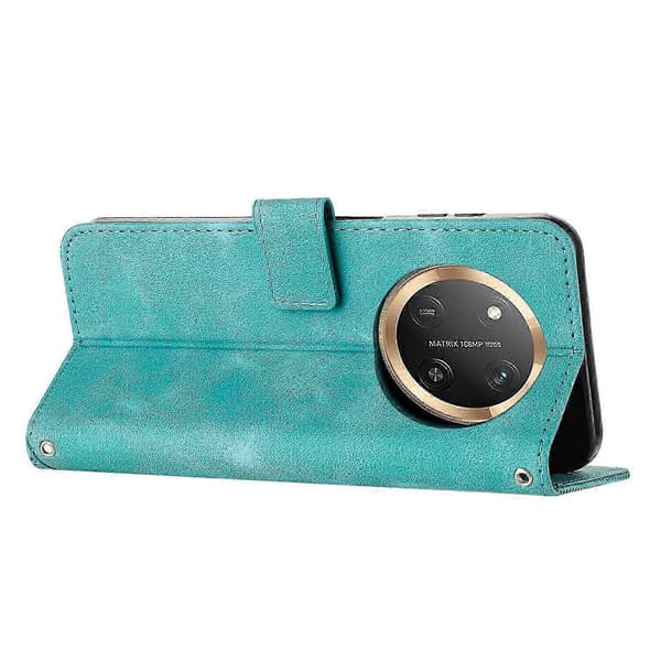 Fodral för Honor Magic 7 Lite Skyddande Flip PU Läder Telefonfodral Kompatibel med Honor Magic 7 Lite Green