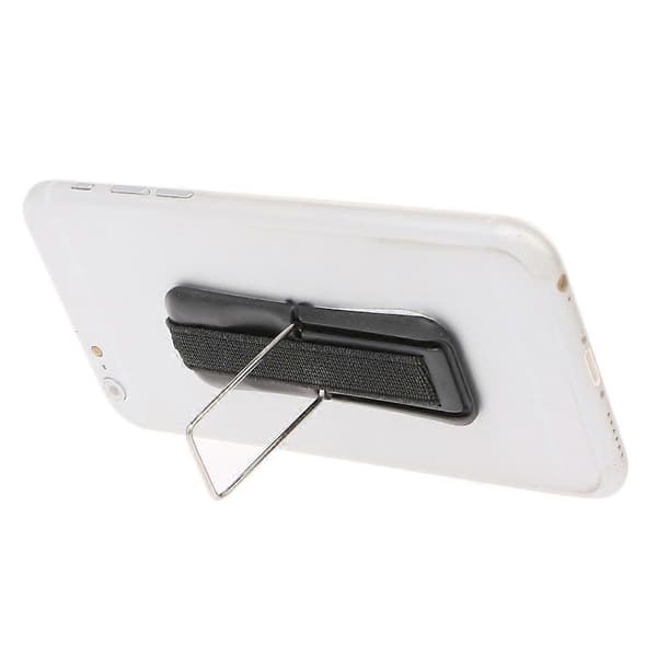 Fingergreb Elastikbånd Rem Telefonholder Ringstativ til Mobiltelefoner Tablets—ls Black
