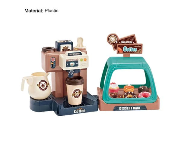Rolleleg Legetøj Universal Multifunktionel Plast Hjem Kaffemaskine Legetøj til Børn-Blå B[ls]