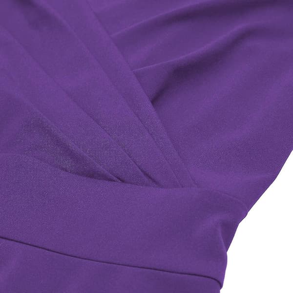 Retro Rockabilly Kjole for Kvinner 2XL Lilla—ls
