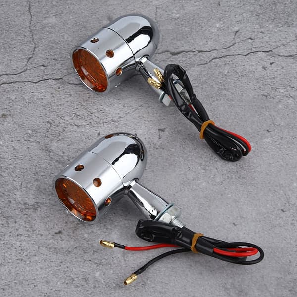 Retro Bullet Style Motorcykel LED Blinklys Indikatorlampe