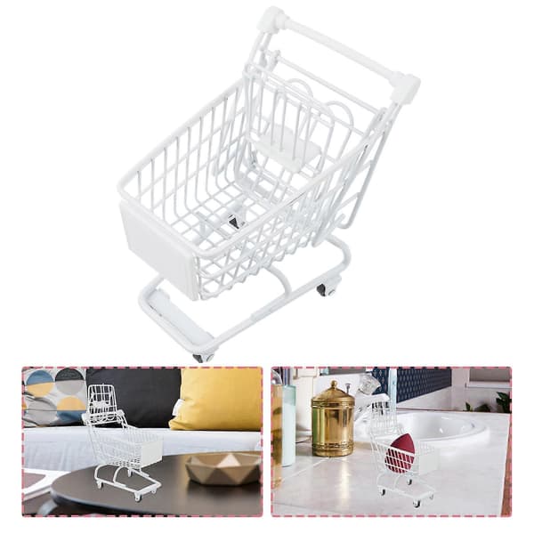 Mini Indkøbsvogn Kreativ Mini Trolley til Dekoration 3 Stk