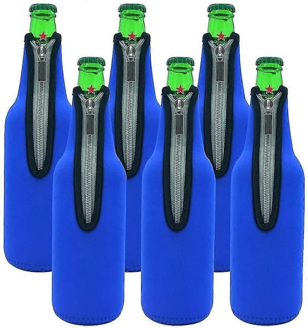 6 stk. ølflaskekøler, 500 ml slide ølflaskekøler, ølkøler til at holde isøl