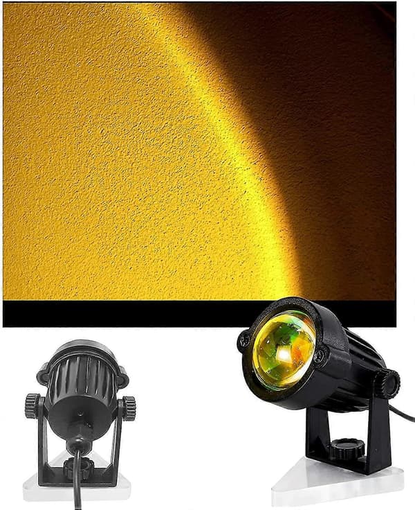 Solnedgangslampe, USB Solprojektionslampe, Projektionslampe Med Rotation, LED Projektor Natlys [ls]