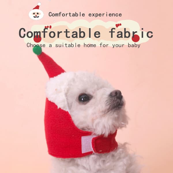 1 sett kreativ julelue til hund Vinterhodeplagg Julefotorekvisitter for valp