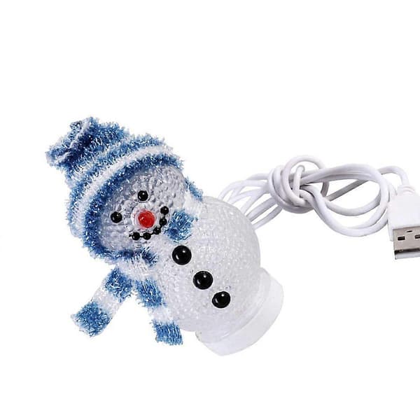 Julesnemand Natlys, LED Lys USB Natlys Mini Lysende Snemand Bordpynt til Hjem Soveværelse—ls