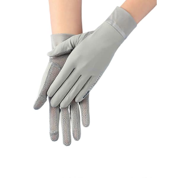 Sommer udendørs handsker, åndbare handsker i mesh til strandferie – ls Gray Reflective Strip