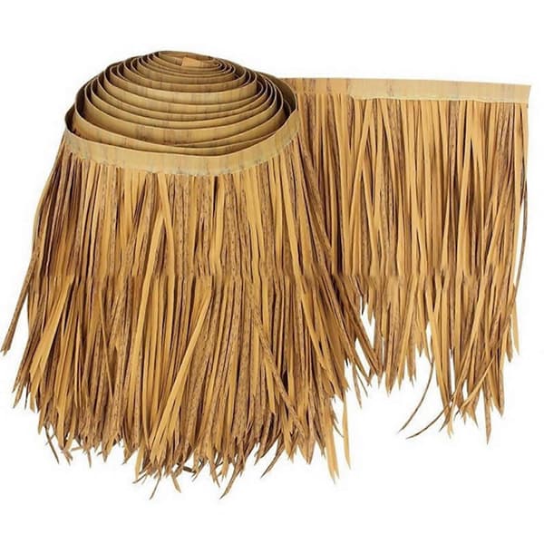 5X DIY Stråtak Teppe Dekor Gressmatte Palm Takrull Dekk Dekor Dekorative Stråtakpaneler Skodder—ls