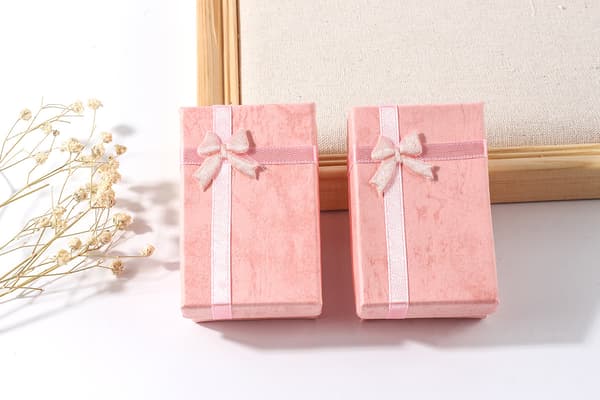 5x8cm Smyckeskrin, Tillbehörslåda, Ringlåda, Örhängeslåda, Hänglåda, Halsbandslåda, Presentlåda - Rosa Pink