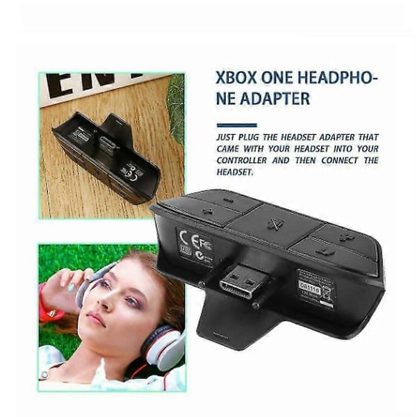 Xbox One Stereo Headset Adapter, til Xbox One Controller med Audio Mic Hovedtelefon Konverter