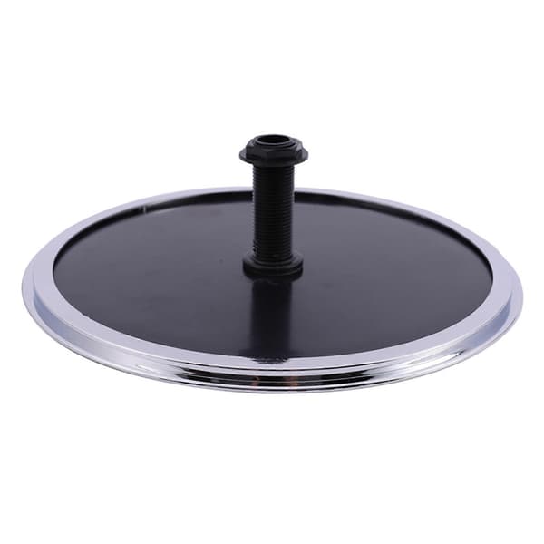2 st 25 cm plast rund form regndriven duschrum takduschmunstycke kabintillbehör – ls Silver & black