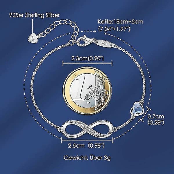 Infinity Hjerte Armbånd Dame Hjerte Symbol Armbånd For Evig Kærlighed—ls