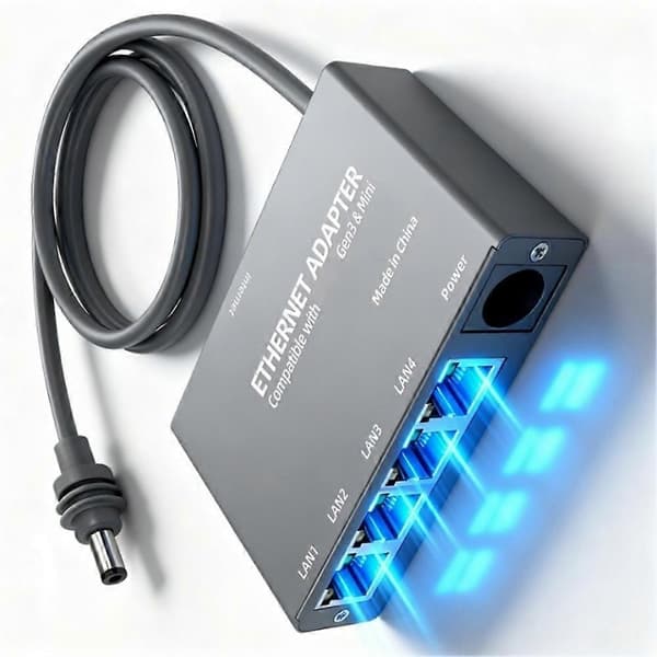Multi-Port til Starlink Gen 3 Ethernet-adapter til kablede eksterne netværk, 4-ports Ethernet-adapter, 0,5 m længde