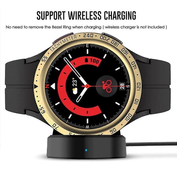Til Watch 5 Pro Bezel Ring Husdæksel Ur til Tidsskala Ring Beskyttende til—ls Black rose powder
