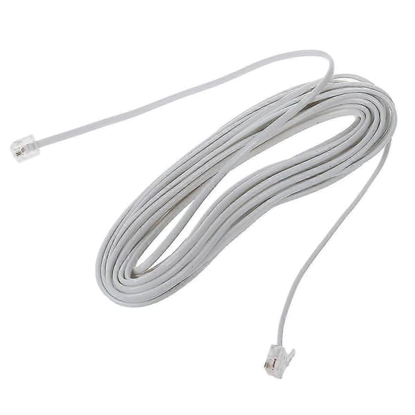 9m 30ft Rj11 6p2c Modulært Telefonkabel Hvid—ls