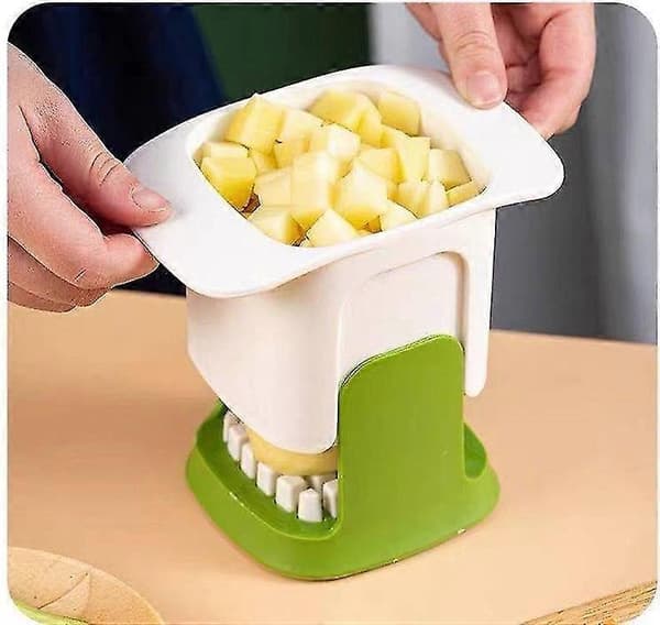 Multifunktionel grøntsagsholder til pressede pommes frites, grøntsagskartoffel D-sæt, grøntsagsskæring white