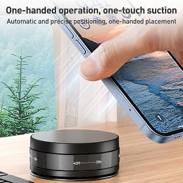 CC-T31 Vakuumadsorption Magnetisk Biltelefonholder Black