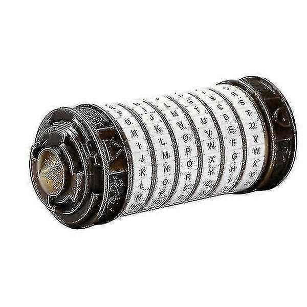 Da Vinci kombinasjonslås, metall Cryptex-sett hvit og bronsefarge – LS