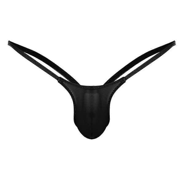 Miesten avoin selkä, matala vyötärö, pikkuhousut, G-string, string-alusvaatteet Musta—ls Black M