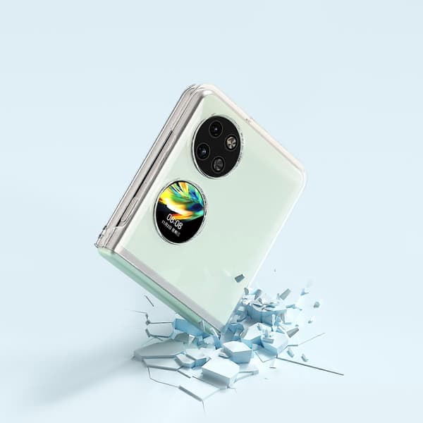 För Huawei Pocket 2 PC Transparent Stöttåligt Telefonfodral Not Specified